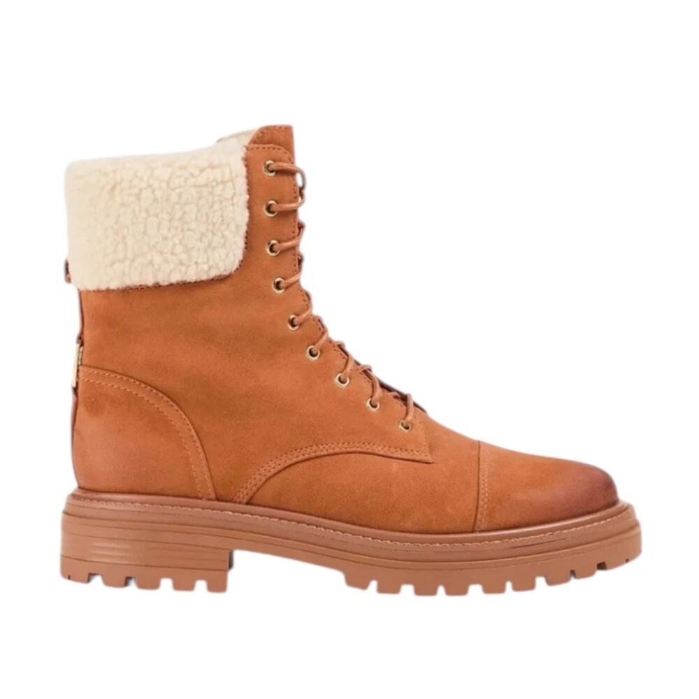 NWOT Sam Edelman Aleia Lace-Up Ankle Tan Boots – Sz 9.5